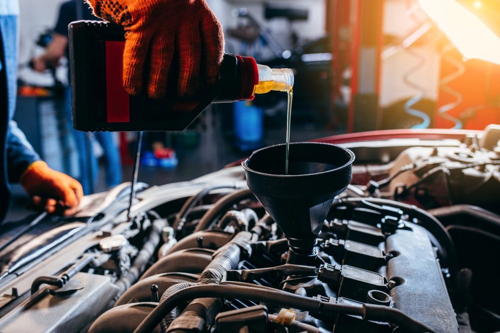Professional oil change service